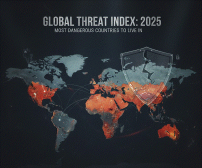 Most dangerous countries to live in (general consensus, 2025)